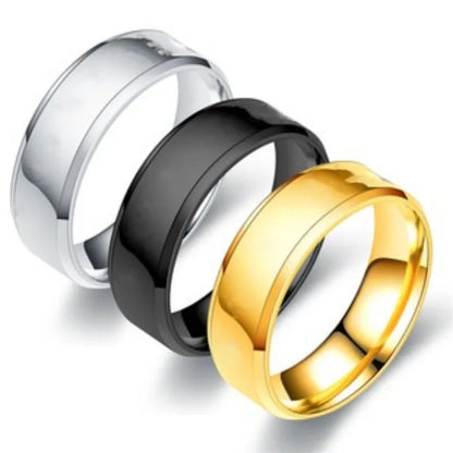 8mm Stainless Steel Mens Rings